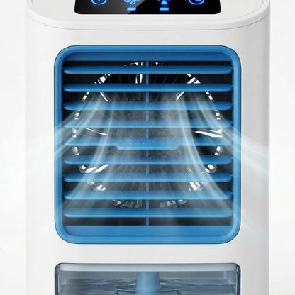Portable Desktop Air Cooler & Humidifying Spray Fan – 24W, 2-Speed Quiet Cooling | TheSmartHome
