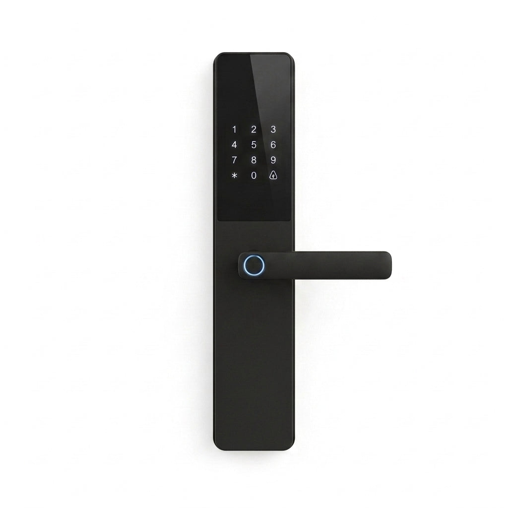 Smart Door Handle Lock – Fingerprint, Keypad, Card & App Control | TheSmartHome