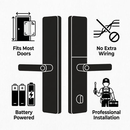 Smart Door Handle Lock – Fingerprint, Keypad, Card & App Control | TheSmartHome